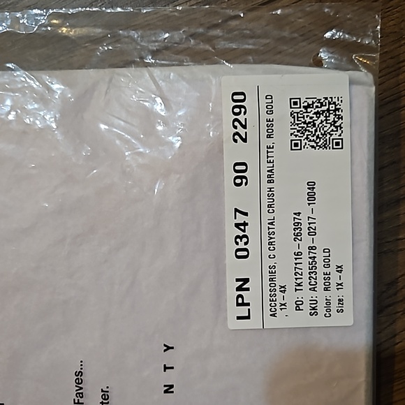 SAVAGE X FENTY CRYSTAL CRUSH CHAIN BRALETTE- ROSE GOLD SIZE  (1X-3X) - Picture 8 of 9